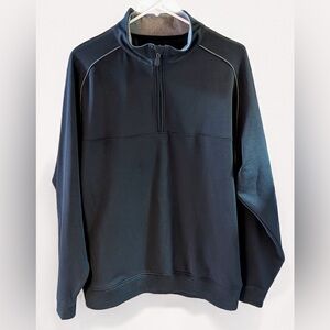 Bobby Jones 1/4 Zip X-H2O Performance Pull-Over Mens Large Dark Gray and Black